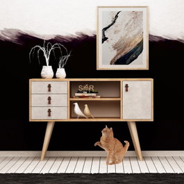 Hanah Home İndira Consola Roble y Blanco
